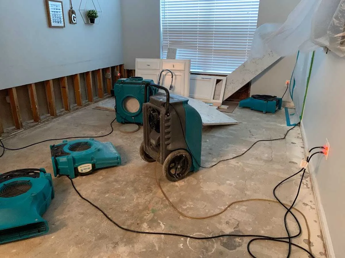 Dehumidifier in flood-cut room for Water Extraction & Removal in Westchester